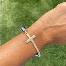 Load image into Gallery viewer, Cross and Ball Bead Stretch Bracelet
